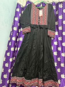 Ethnic Black Printed Kurta Set