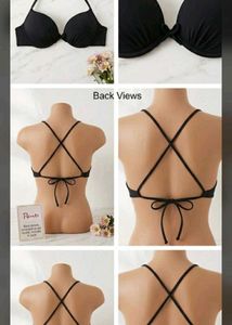 Black Halter Bikini Top