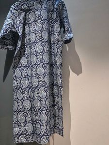 Blue Paisley Print Kurta