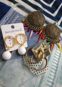 Combo Of Earing And Clutchers