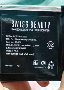 swiss beauty baked blusher and Highlighter