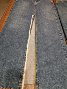 STRADIVARIUS FRONT SLIT DENIM SKIRT 26"