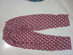 Red Printed Palazzo Pants