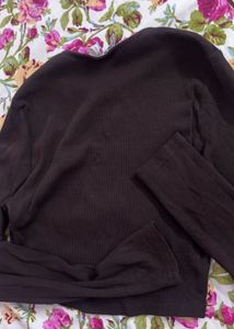 h&amp;m ribbed full sleeves top