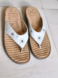 Scholl Women Beige White Printed Flats