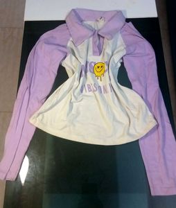 Cute Smiley Face Graphic Long Sleeve Top