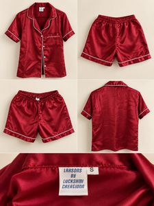 Satin Pajama Set - Red