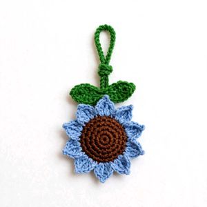 Handmade Crochet Sunflower Bag Charm