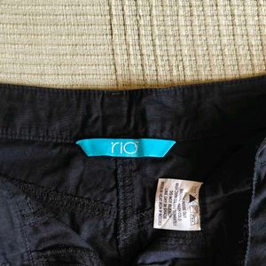 Black Cotton Shorts