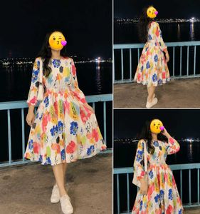 Colorful Abstract Print Dress