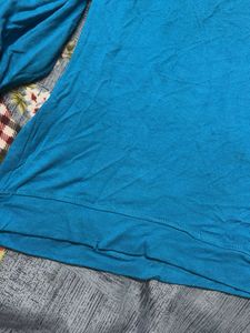 blue halter neck top