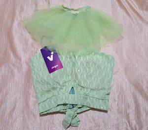 Sweetheart Neck Padded Crop Top With Detachable Sl
