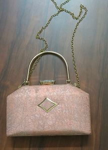 Elegant Rose Gold Clutch Bag