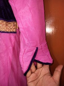 Pink &amp; Purple Anarkali Suit