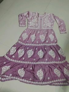 Elegant Lavender Chikankari Kurta