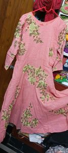cotton anaarkali gown