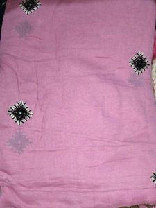 Elegant Pink Embroidered Saree