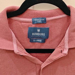 Humburg Waffle Knit Polo T-Shirt | Full Sleeve