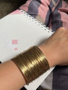Chic Gold Cuffed Bangle Bracelet