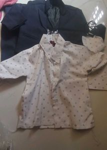 Used only once Boy's White Shirt &amp; Tie Set