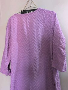 Lavender Textured Kurta