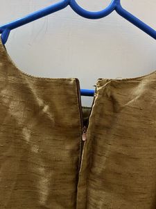 Elegant Brown &amp; White Dress