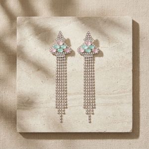 Dangle Gemstone & Crystal Earrings