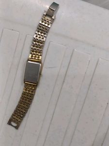 Vintage Gold Tone Rectangle Watch