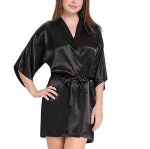 Satin Short Robe - Classic Elegance
