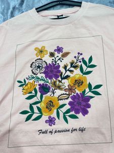 Pink Floral Graphic T-Shirt