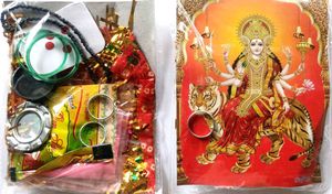 Hindu Puja Kit with Goddess Durga