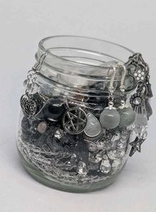 Black &amp; Silver Jewellery Jar
