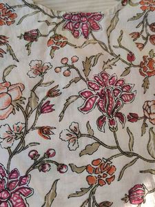 Floral Print Cotton Kurta