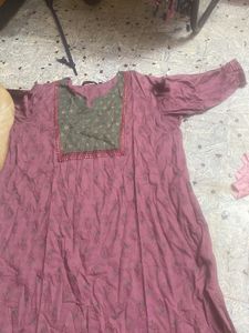 Purple Floral Kurti