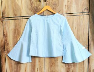 Sky blue cotton top size-34