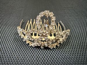 Sparkling Rhinestone Hair Crown Combs (Set of 3)