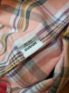 Pink Plaid Short Sleeve Button-Up Shirt