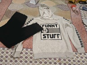 Grey 'Funny Stuff' Hoodie And Pants