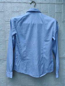 Korean Pintrest Classic Blue Button-Down Shirt