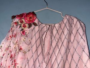 Pink Floral Ethnic Gown