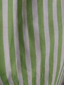 Green Striped Square Neck Dress