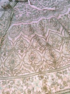 dabka work pastal pink  Lehenga Choli