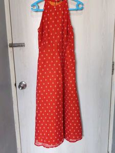 Indya Orange Bandhani Set