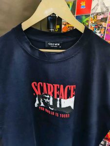 SCARFACE UNISEX GRAPHIC PRINTED OVERSIZE TEE 🔥🔥