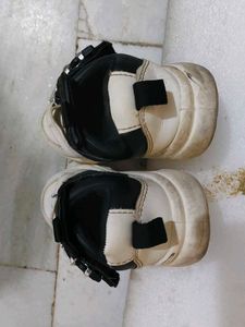 Stylish Black &amp; White Buckle Shoes