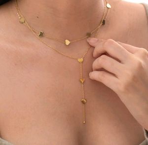 PALMONAS 18K Gold Pleated Heart Charm Necklace