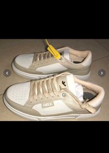 HRX Beige & White Sneakers