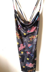 American Flag Print Slip Dress 👗