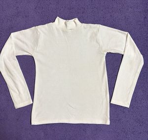 White Turtle Neck Tshirt
