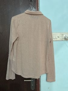 Stylish Peach Button-Up cardigan